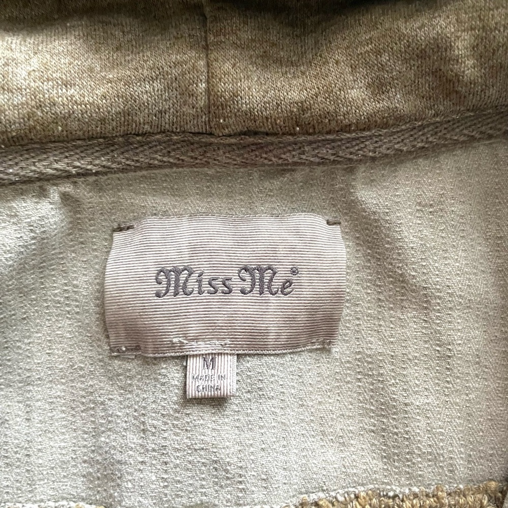 Miss Me Women’s Brown and Gray Jean Jacket - Picture 4 of 4